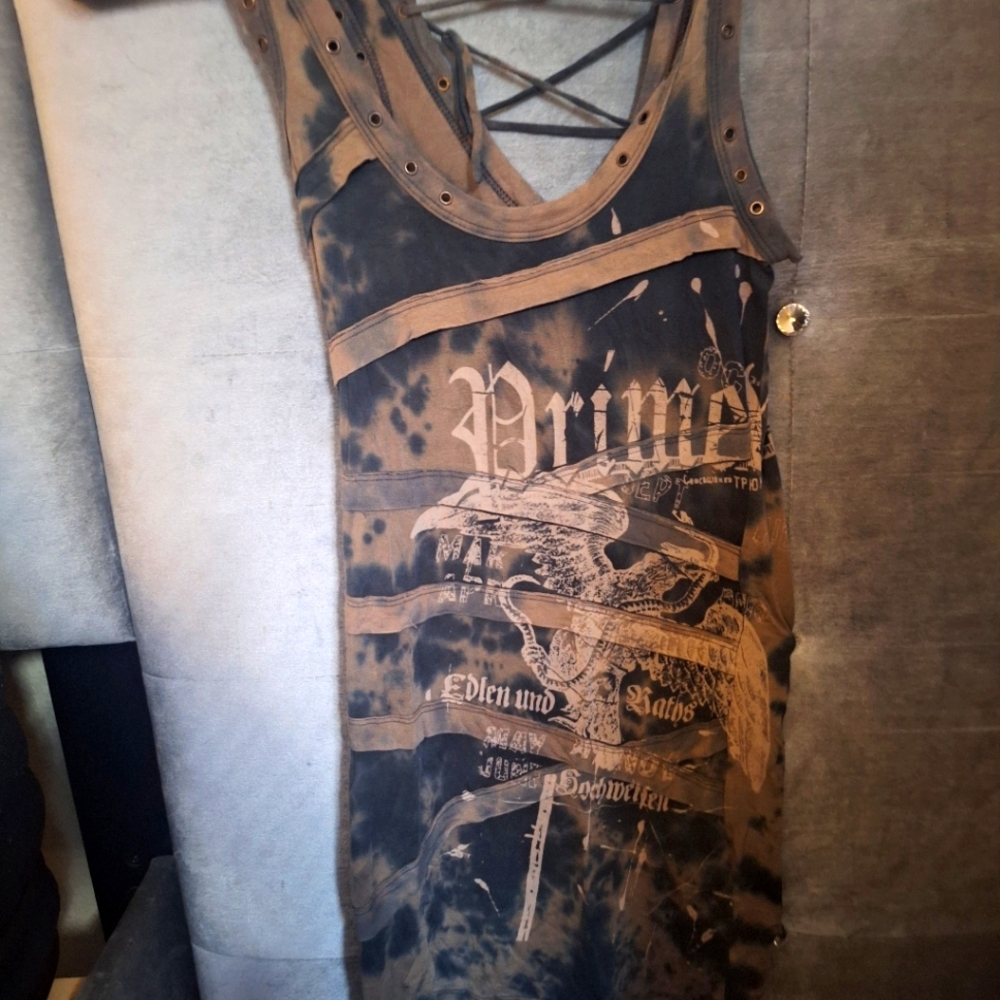Salvage Primevil Tan and Black Body con Dress